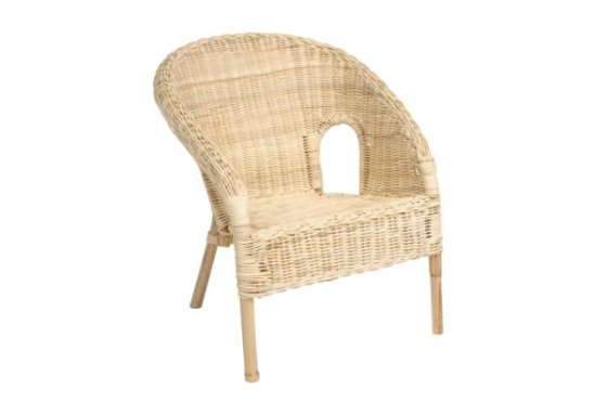 Untreated Wicker Chair