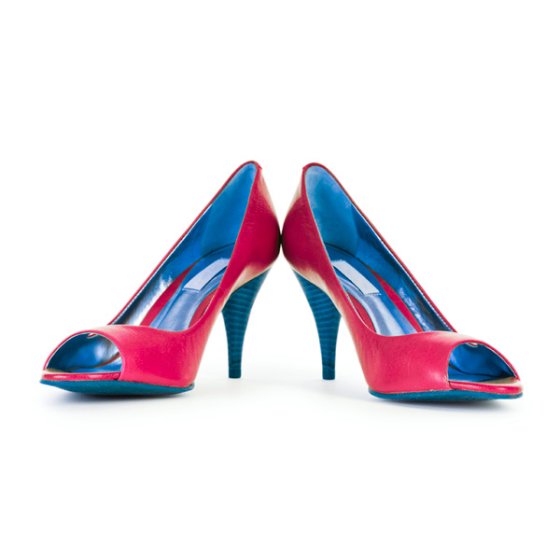 Pink And Blue High Heels