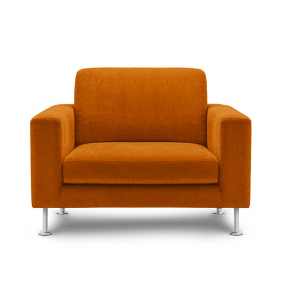 Contemporary Orange Armchair