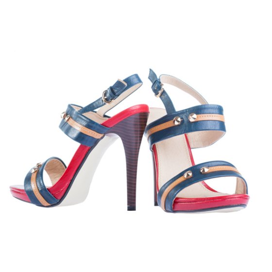 Red And Blue High Heels