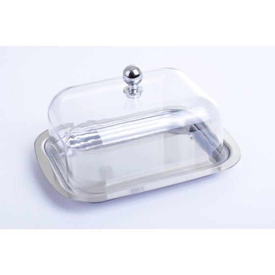 Glass Top Butter Dish