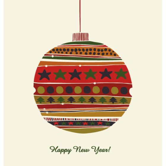 Stripy Christmas Bauble