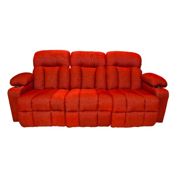 High-backed Quilted Red Sofa