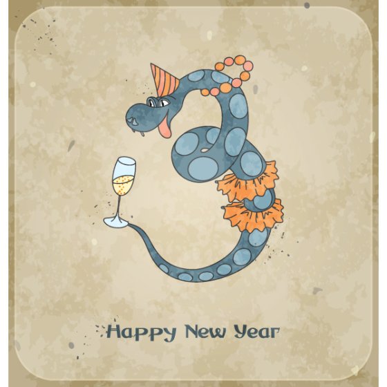 Festive Snake Blue