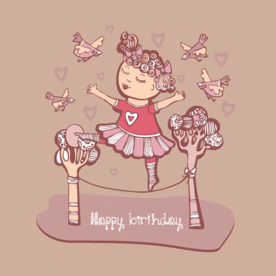 Happy Birthday Tight Rope Girl